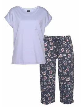 Пижама VIVANCE DREAMS Capri, цвет dunkelblau-geblmt