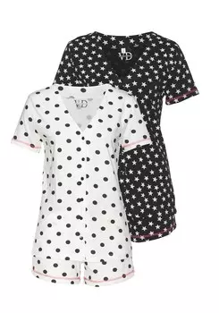Пижама Vivance DREAMS, черный/белый