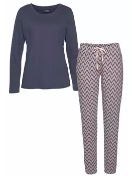 Пижама VIVANCE DREAMS, цвет dunkelblau-gemustert