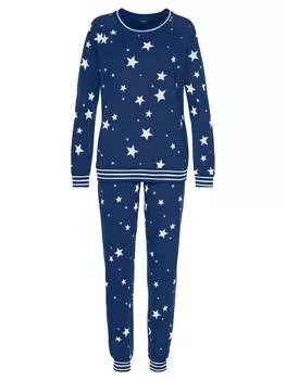 Пижама VIVANCE DREAMS, цвет dunkelblau-gemustert