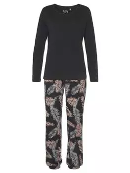 Пижама VIVANCE DREAMS, цвет rose schwarz gemustert