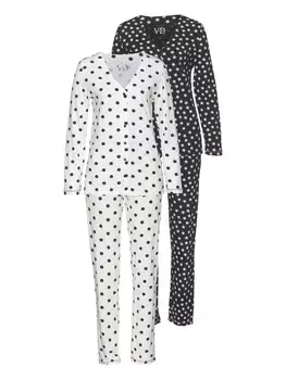 Пижама VIVANCE DREAMS, цвет wei-schwarz-gepunktet, schwarz-wei-gemustert