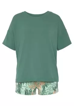 Пижама Vivance, пятнистый зеленый