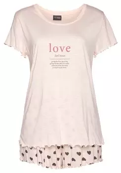 Пижама VIVANCE Short Pajama Set Love, цвет rose/pitaya