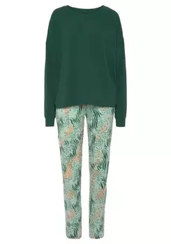 Пижама Vivance, светло-зеленый/темно-зеленый