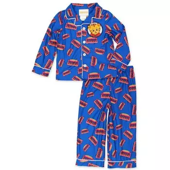 Пижама в стиле фланелевого пальто для маленьких мальчиков Daniel Tiger's Neighborhood, синий