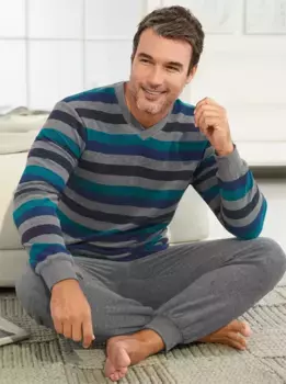 Пижама Wschepur, цвет Grau-Geringelt