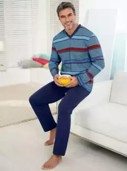 Пижама Wschepur, цвет Marine-Rot-Gestreift