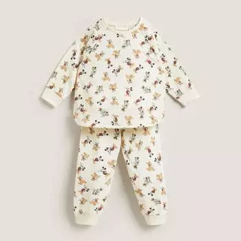 Пижама Zara Home Mickey Cotton Jersey, бежевый