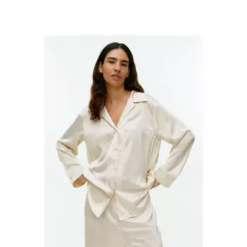 Пижама женская Arket шелковая, кремовый