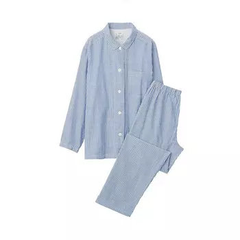 Пижама женская Muji с боковыми швами, темно-синий