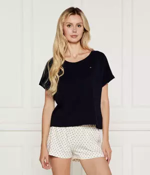 Пижама женская Tommy Hilfiger из футболки и шорт, сине-белый
