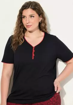 Пижама ZIERKANTE DRUCK SET Ulla Popken, красный