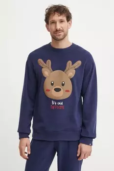 Пижамная блуза United Colors Of Benetton, темно-синий