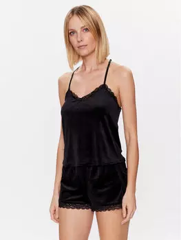 Пижамная футболка базового кроя Hunkemller, черный
