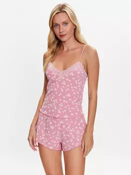 Пижамная футболка базового кроя Hunkemller, розовый