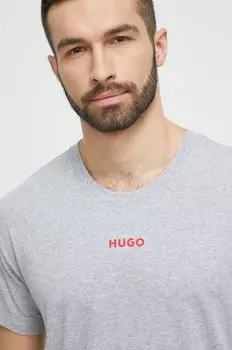 Пижамная футболка HUGO Hugo, серый