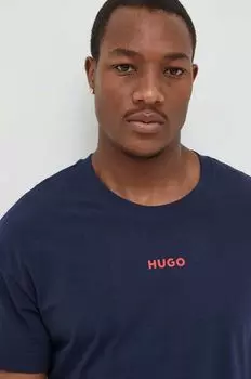 Пижамная футболка HUGO Hugo, темно-синий
