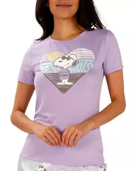 Пижамная футболка peanuts со снупи Munki Munki, фиолетовый