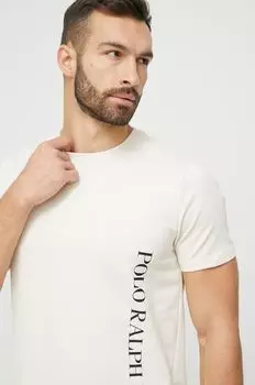 Пижамная футболка Polo Ralph Lauren, бежевый