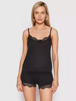 Пижамная футболка стандартного кроя Etam, черный