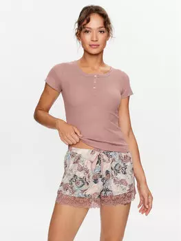 Пижамная футболка стандартного кроя Hunkemller, коричневый