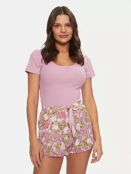 Пижамная футболка стандартного кроя Hunkemller, розовый