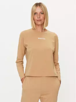 Пижамная футболка стандартного кроя United Colors Of Benetton, бежевый