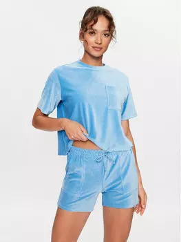 Пижамная футболка удобного кроя Hunkemller, синий