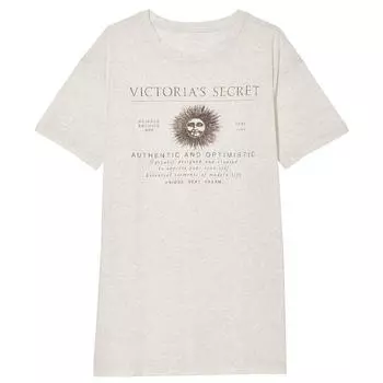 Пижамная футболка Victoria's Secret Cotton, белый