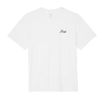 Пижамная футболка Victoria's Secret Pink Cotton Oversized Sleep, белый