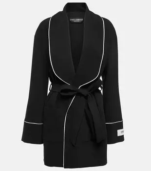 Пижамная куртка из смесовой шерсти из коллаборации с Kim DOLCE&GABBANA, черный