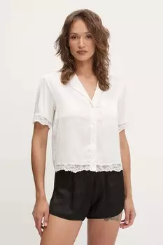 Пижамная рубашка Abercrombie & Fitch, бежевый