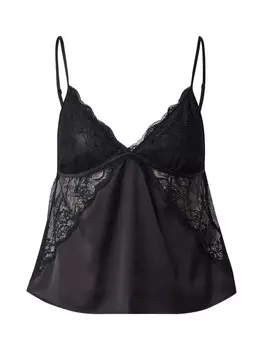 Пижамная рубашка Abercrombie & Fitch, черный