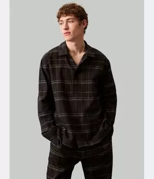 Пижамная рубашка Calvin Klein Underwear, черный