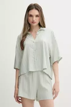 Пижамная рубашка Calvin Klein Underwear, зеленый