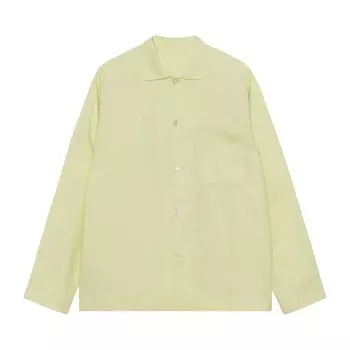 Пижамная рубашка из поплина Stussy x Tekla, цвет Лайм
