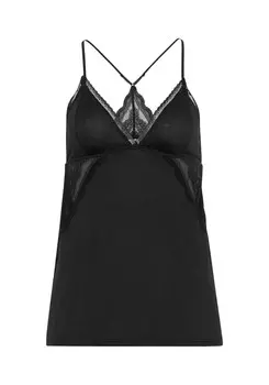 Пижамная рубашка LASCANA, черный