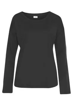 Пижамная рубашка LASCANA, черный