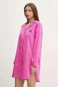 Пижамная рубашка Lauren Ralph Lauren, розовый