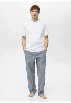 Пижамная рубашка Mango, синий