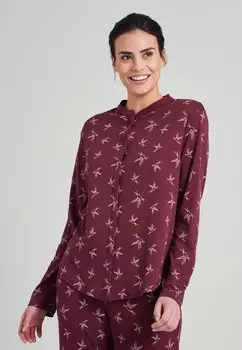 Пижамная рубашка Schiesser, бордовый