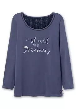 Пижамная рубашка Sheego, индиго