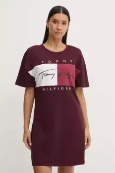 Пижамная рубашка Tommy Hilfiger, гранатовый