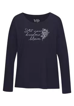 Пижамная рубашка VIVANCE, темно-синий