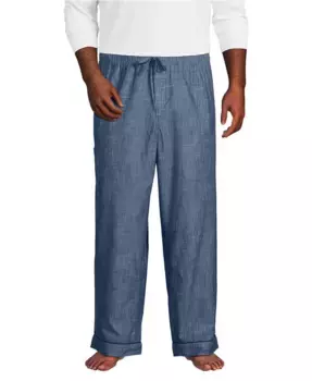Пижамные брюки Big & Tall Essential Lands' End, синий