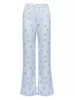 Пижамные брюки Blossom с цветочным принтом Sleeper, синий