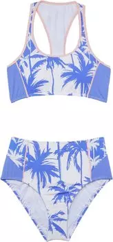 Пижамные брюки Hobie Miami Palm Racerback Bralette and High-Waist Pants, цвет Periwinkle