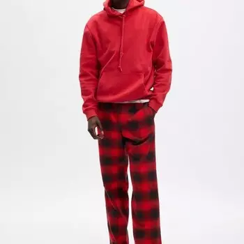 Пижамные брюки из фланели с принтом Gap, черный