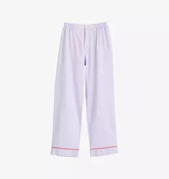 Пижамные брюки из хлопка с контрастной окантовкой Hay, лавандовый